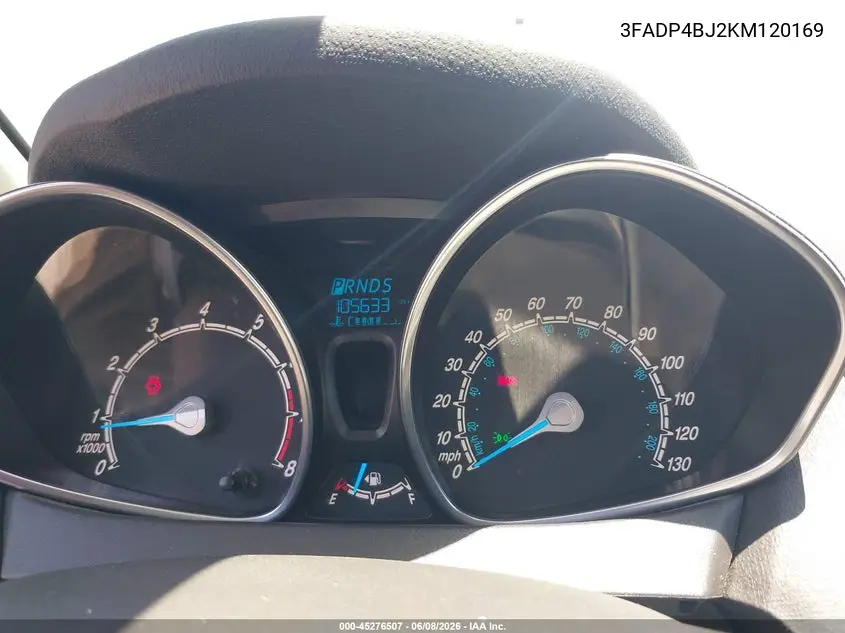 2019 Ford Fiesta Se VIN: 3FADP4BJ2KM120169 Lot: 45276507