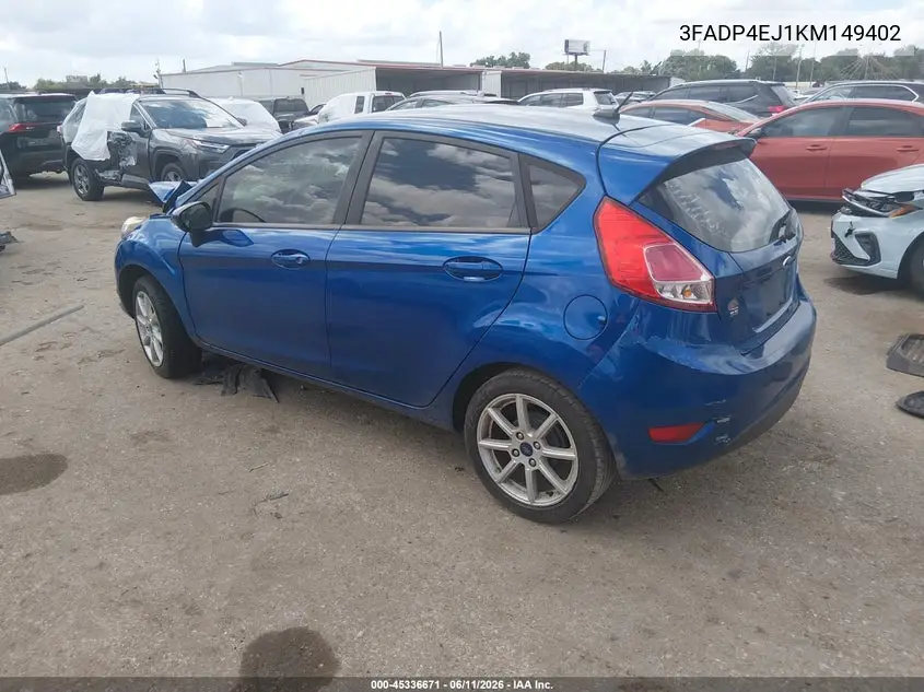 2019 Ford Fiesta Se VIN: 3FADP4EJ1KM149402 Lot: 45336671