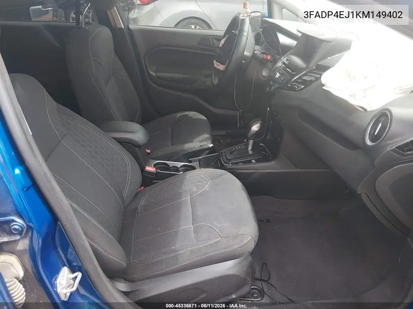 2019 Ford Fiesta Se VIN: 3FADP4EJ1KM149402 Lot: 45336671