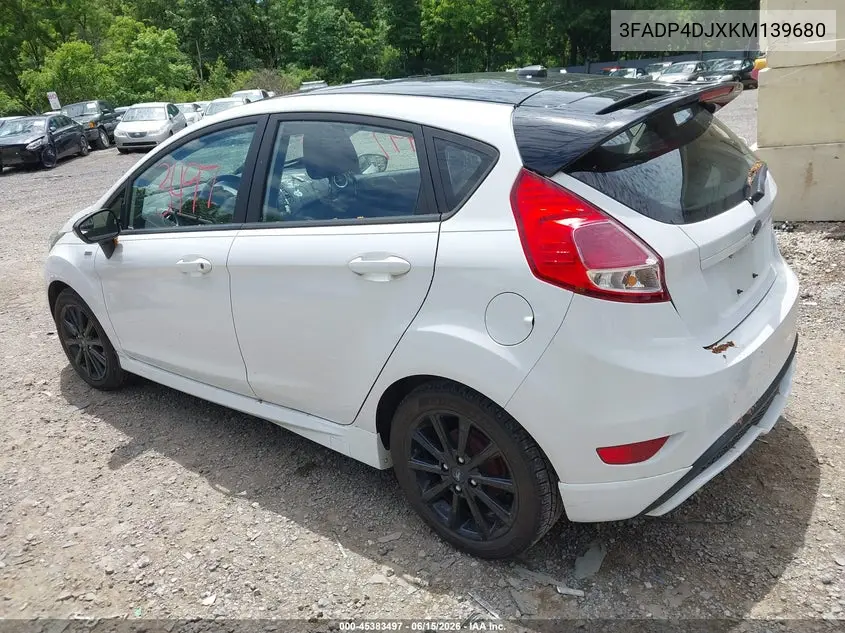 2019 Ford Fiesta St Line VIN: 3FADP4DJXKM139680 Lot: 45383497