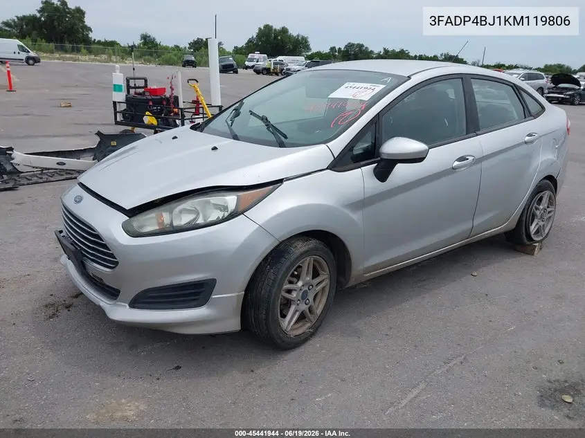 2019 Ford Fiesta Se VIN: 3FADP4BJ1KM119806 Lot: 45441944