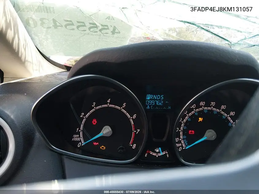 2019 Ford Fiesta Se VIN: 3FADP4EJ8KM131057 Lot: 45555430