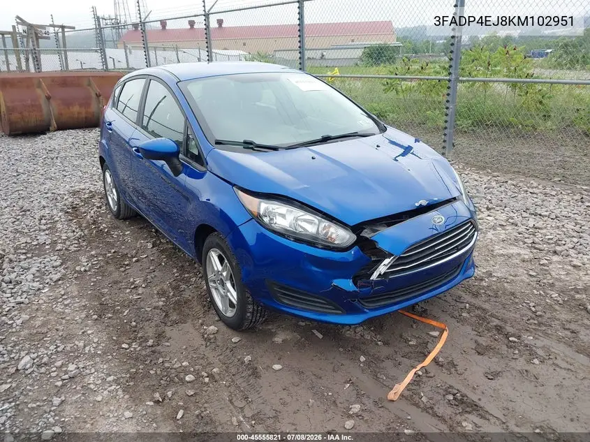 2019 Ford Fiesta Se VIN: 3FADP4EJ8KM102951 Lot: 45555821
