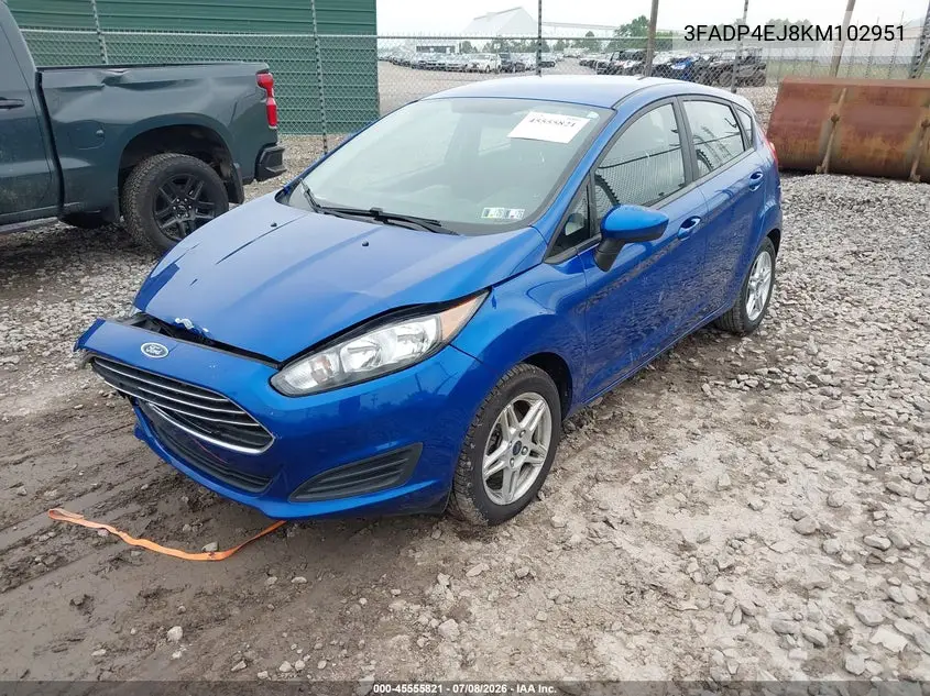 2019 Ford Fiesta Se VIN: 3FADP4EJ8KM102951 Lot: 45555821