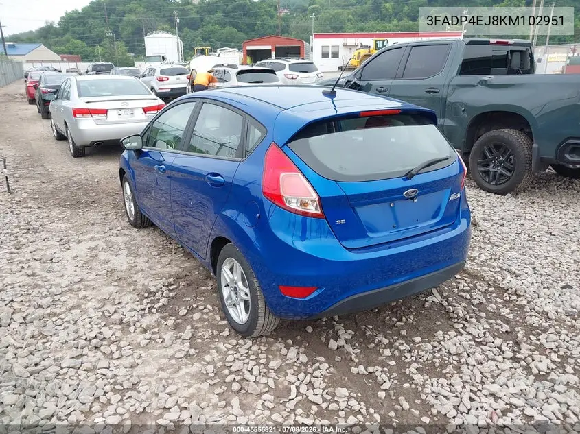 2019 Ford Fiesta Se VIN: 3FADP4EJ8KM102951 Lot: 45555821