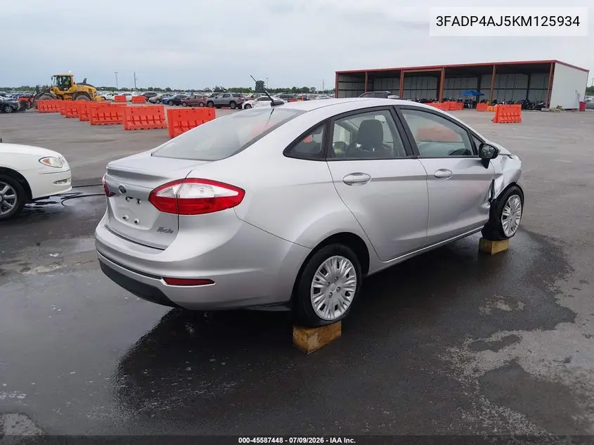 2019 Ford Fiesta S VIN: 3FADP4AJ5KM125934 Lot: 45587448