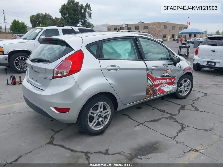 2019 Ford Fiesta Se VIN: 3FADP4EJ4KM121903 Lot: 45602551