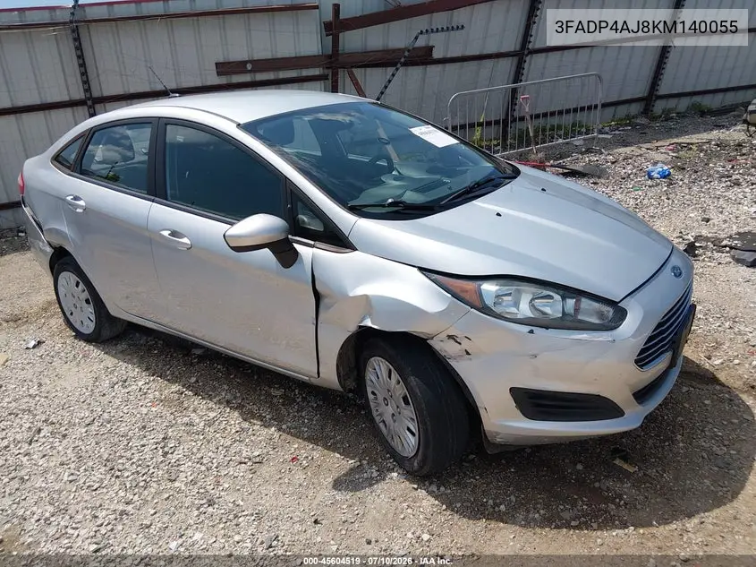 2019 Ford Fiesta S VIN: 3FADP4AJ8KM140055 Lot: 45604519