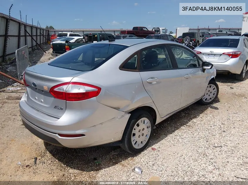 2019 Ford Fiesta S VIN: 3FADP4AJ8KM140055 Lot: 45604519