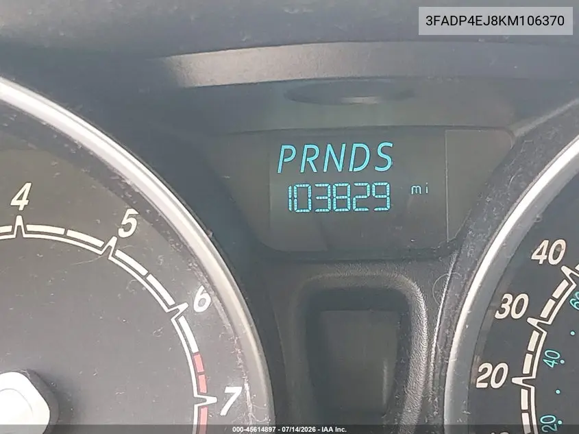 2019 Ford Fiesta Se VIN: 3FADP4EJ8KM106370 Lot: 45614897