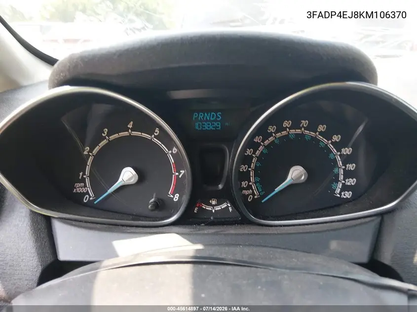 2019 Ford Fiesta Se VIN: 3FADP4EJ8KM106370 Lot: 45614897