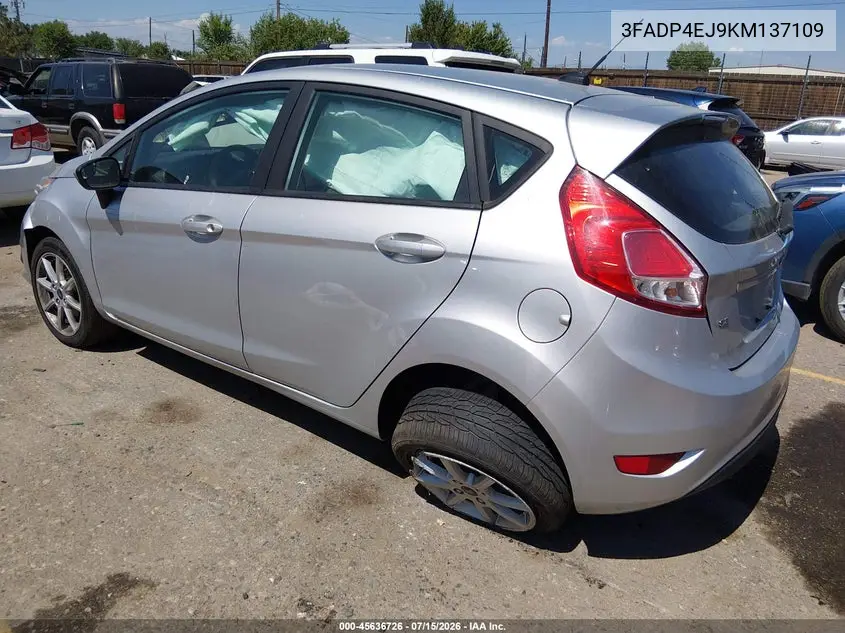 2019 Ford Fiesta Se VIN: 3FADP4EJ9KM137109 Lot: 45636726