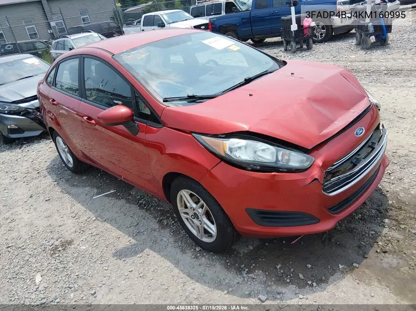 2019 Ford Fiesta Se VIN: 3FADP4BJ4KM160995 Lot: 45638325