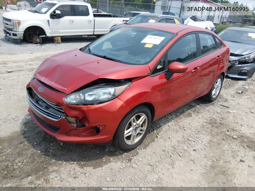 2019 Ford Fiesta Se VIN: 3FADP4BJ4KM160995 Lot: 45638325