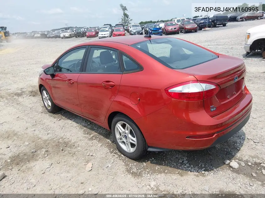 2019 Ford Fiesta Se VIN: 3FADP4BJ4KM160995 Lot: 45638325
