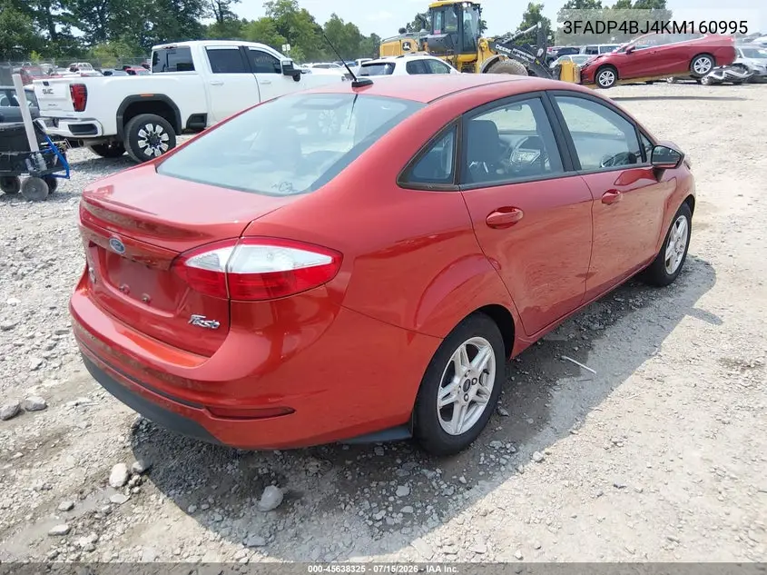 2019 Ford Fiesta Se VIN: 3FADP4BJ4KM160995 Lot: 45638325
