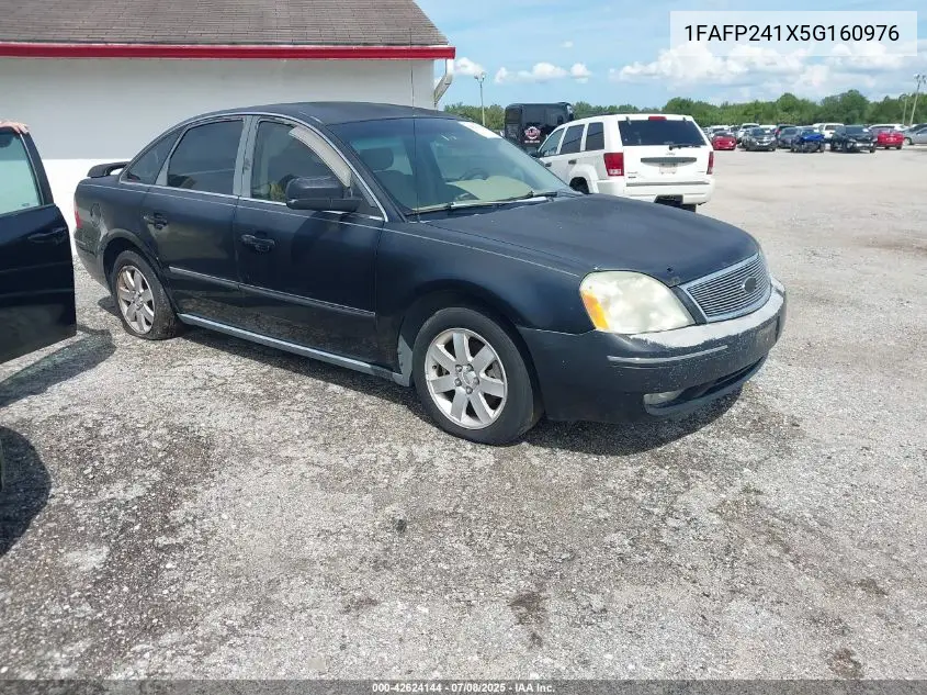 2005 Ford Five Hundred Sel VIN: 1FAFP241X5G160976 Lot: 42624144
