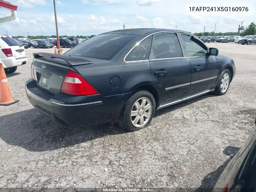 2005 Ford Five Hundred Sel VIN: 1FAFP241X5G160976 Lot: 42624144