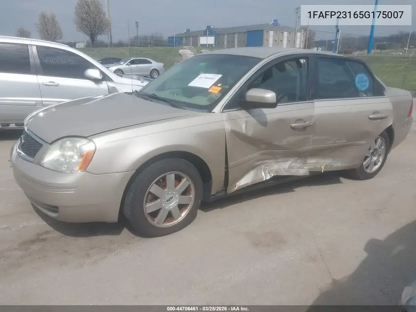 2005 Ford Five Hundred Se VIN: 1FAFP23165G175007 Lot: 44706461