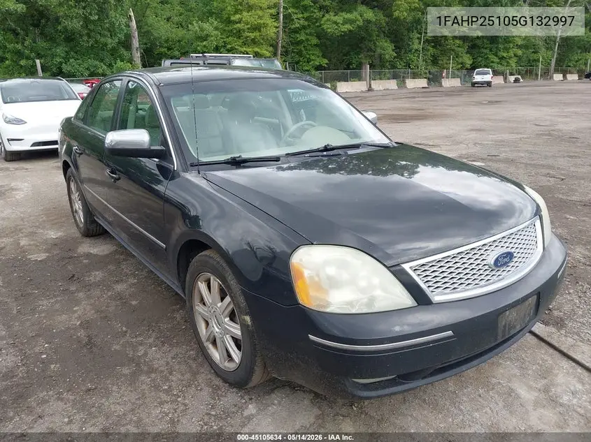 2005 Ford Five Hundred Limited VIN: 1FAHP25105G132997 Lot: 45105634