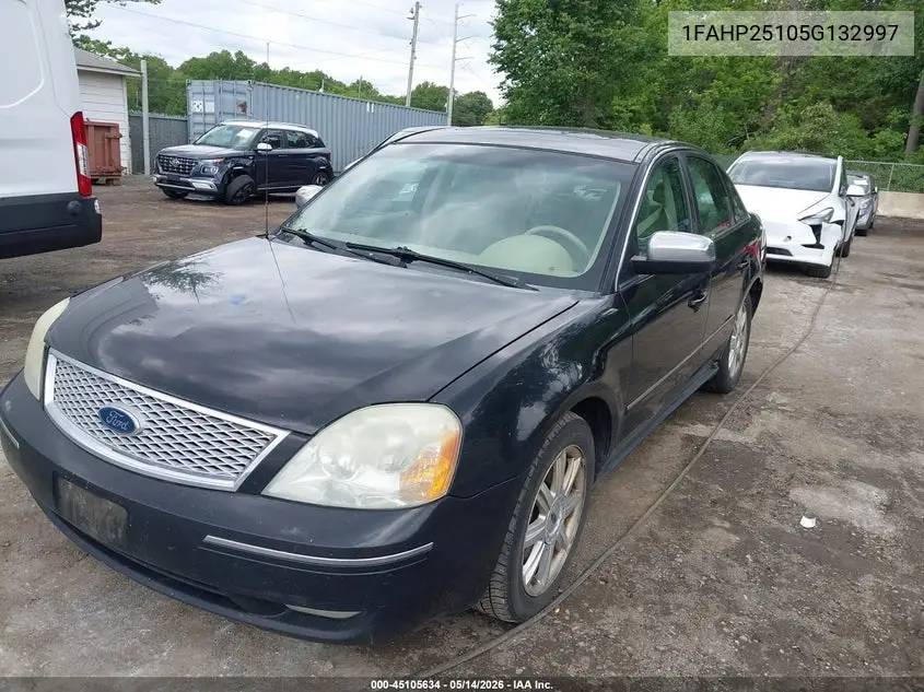2005 Ford Five Hundred Limited VIN: 1FAHP25105G132997 Lot: 45105634