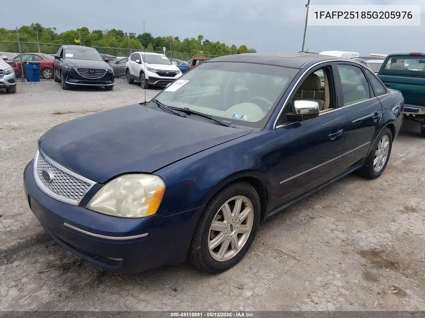 2005 Ford Five Hundred Limited VIN: 1FAFP25185G205976 Lot: 45118891