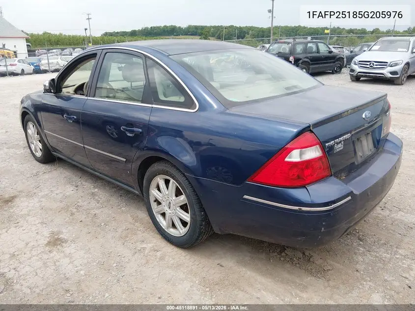 2005 Ford Five Hundred Limited VIN: 1FAFP25185G205976 Lot: 45118891