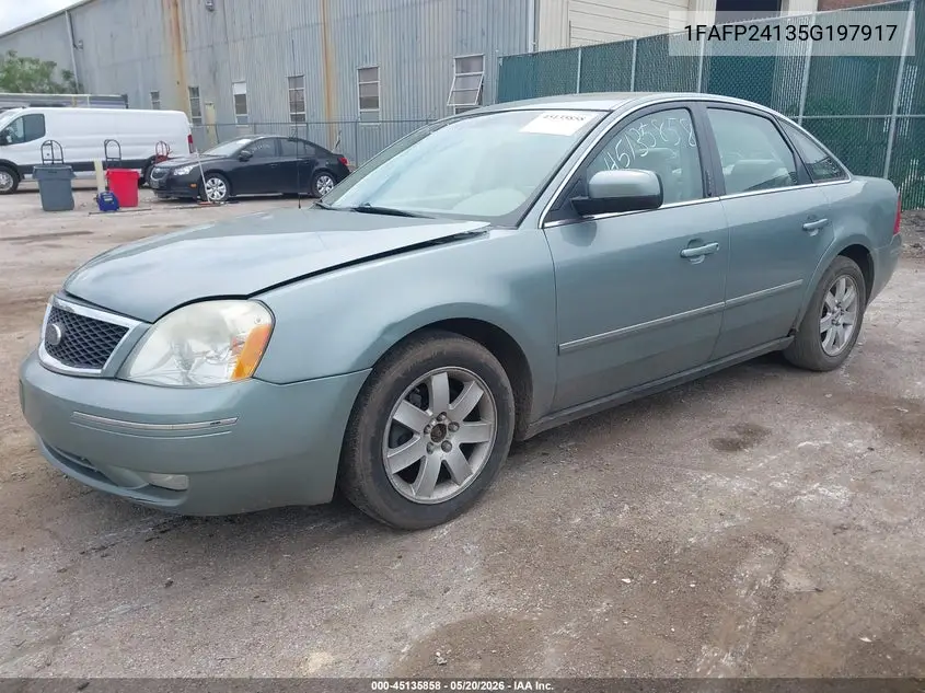 2005 Ford Five Hundred Sel VIN: 1FAFP24135G197917 Lot: 45135858