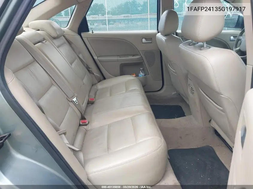 2005 Ford Five Hundred Sel VIN: 1FAFP24135G197917 Lot: 45135858