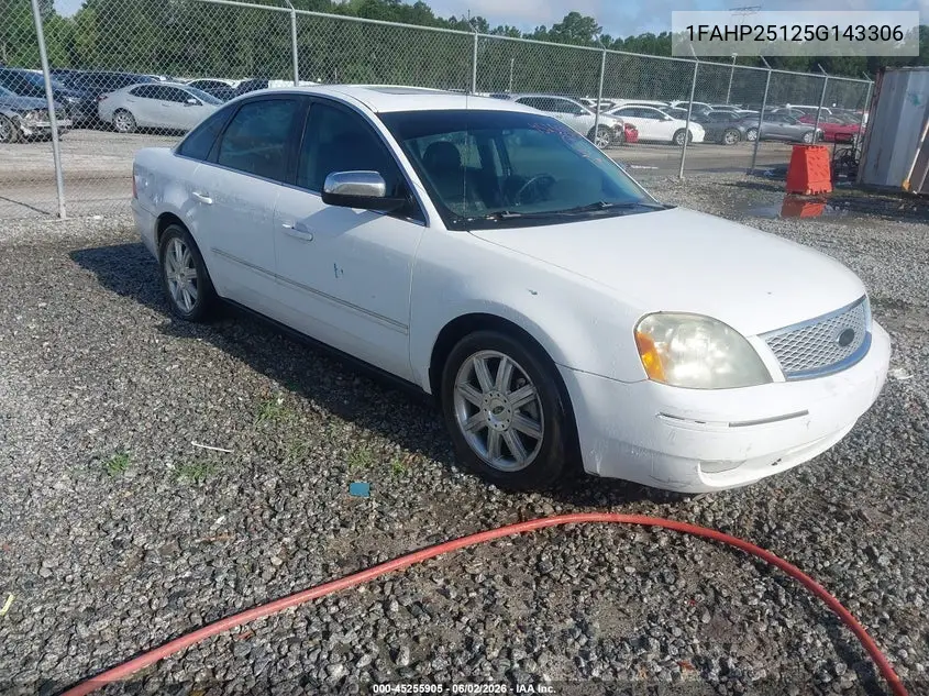 2005 Ford Five Hundred Limited VIN: 1FAHP25125G143306 Lot: 45255905