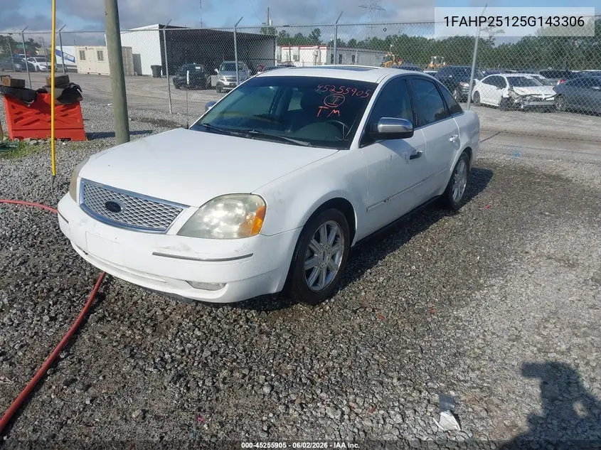 2005 Ford Five Hundred Limited VIN: 1FAHP25125G143306 Lot: 45255905