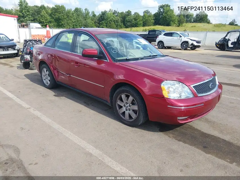 2005 Ford Five Hundred Sel VIN: 1FAFP24115G113464 Lot: 45271696