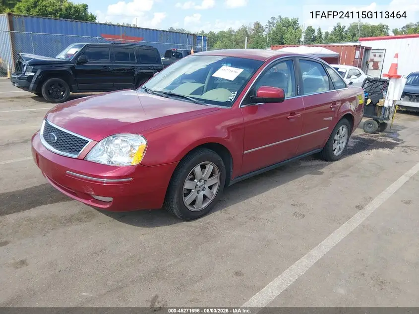 2005 Ford Five Hundred Sel VIN: 1FAFP24115G113464 Lot: 45271696