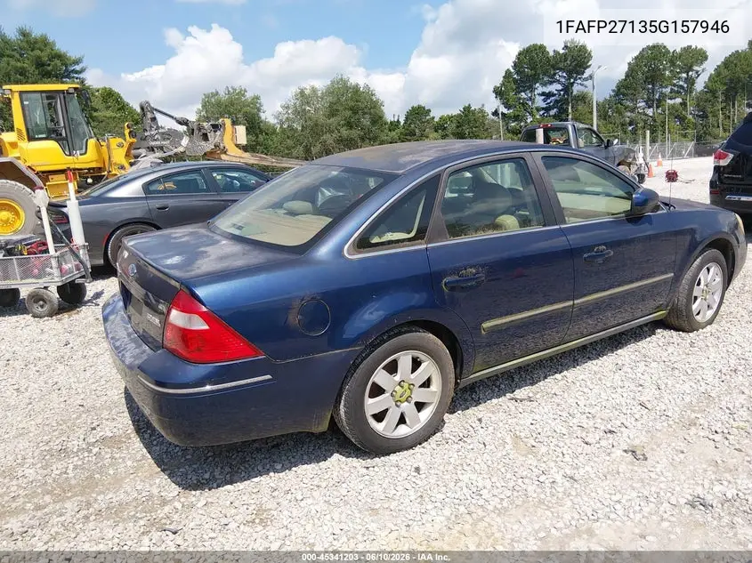 2005 Ford Five Hundred Sel VIN: 1FAFP27135G157946 Lot: 45341203