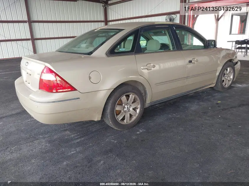 2005 Ford Five Hundred Sel VIN: 1FAFP24135G132629 Lot: 45358450
