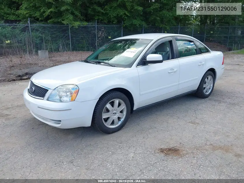 2005 Ford Five Hundred Se VIN: 1FAFP23155G129006 Lot: 45374243