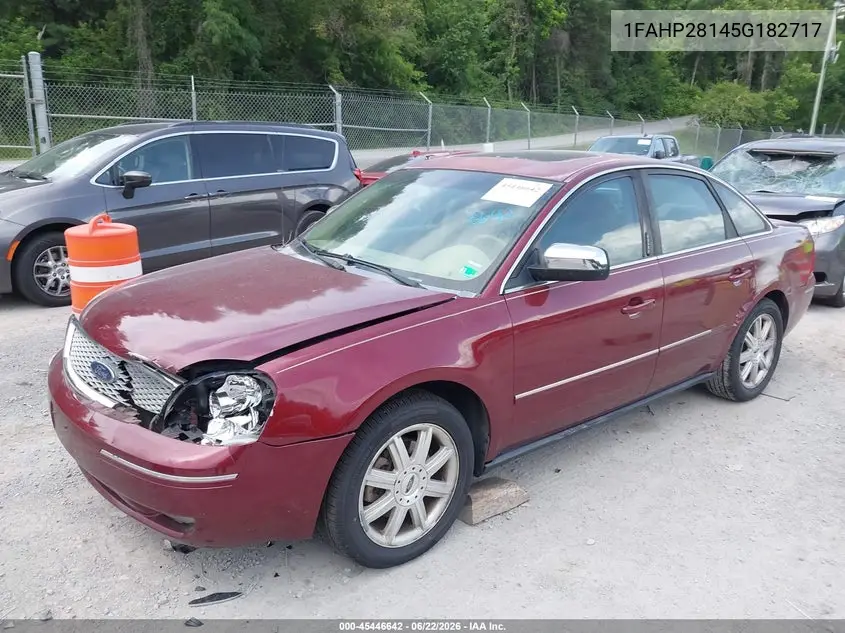 2005 Ford Five Hundred Limited VIN: 1FAHP28145G182717 Lot: 45446642
