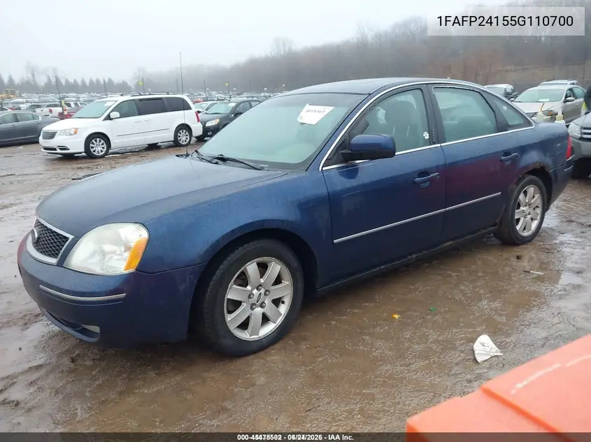 2005 Ford Five Hundred Sel VIN: 1FAFP24155G110700 Lot: 45475502