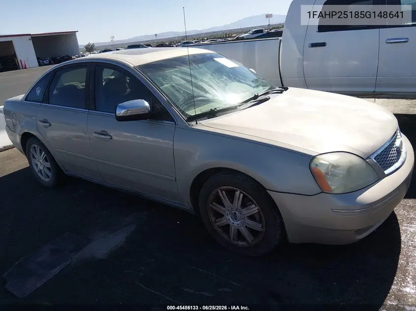2005 Ford Five Hundred Limited VIN: 1FAHP25185G148641 Lot: 45486133