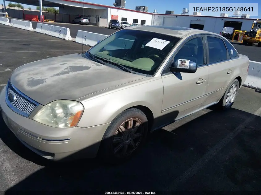 2005 Ford Five Hundred Limited VIN: 1FAHP25185G148641 Lot: 45486133