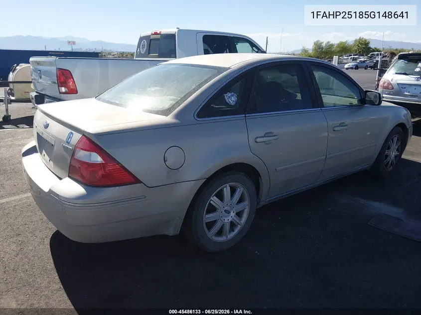 2005 Ford Five Hundred Limited VIN: 1FAHP25185G148641 Lot: 45486133