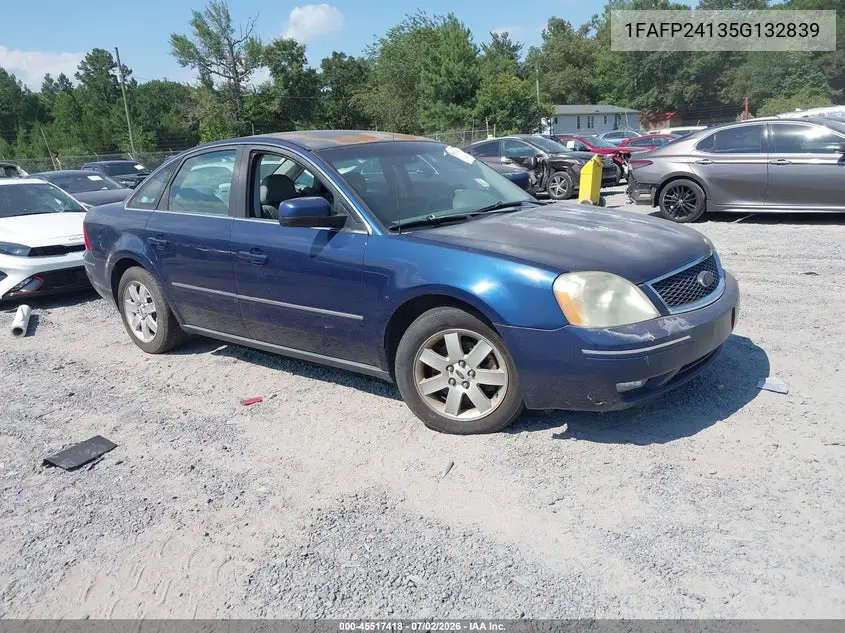 2005 Ford Five Hundred Sel VIN: 1FAFP24135G132839 Lot: 45517418
