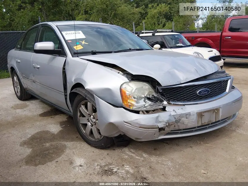 2005 Ford Five Hundred Sel VIN: 1FAFP24165G140580 Lot: 45521850