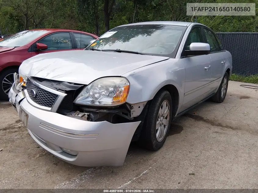 2005 Ford Five Hundred Sel VIN: 1FAFP24165G140580 Lot: 45521850