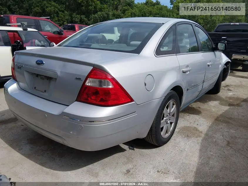 2005 Ford Five Hundred Sel VIN: 1FAFP24165G140580 Lot: 45521850