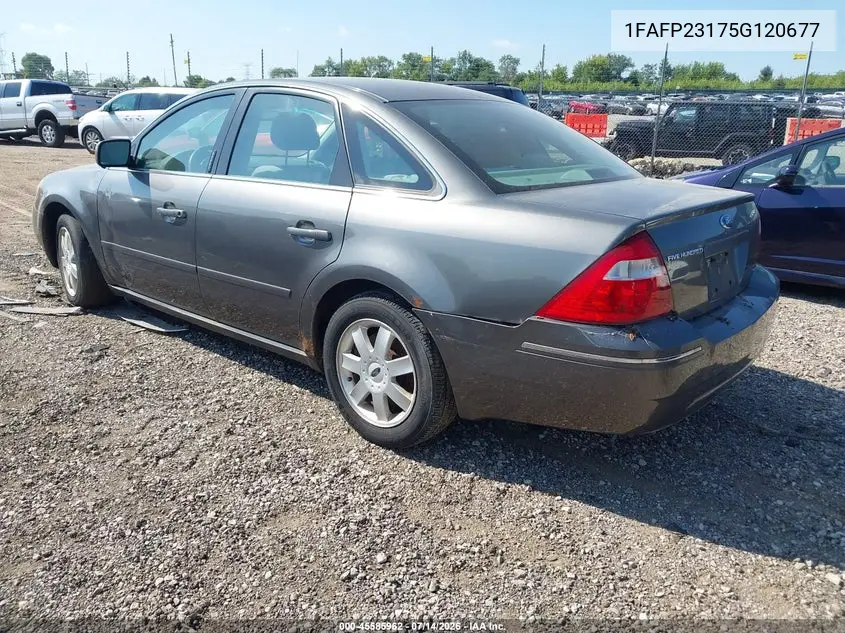 2005 Ford Five Hundred Se VIN: 1FAFP23175G120677 Lot: 45585962