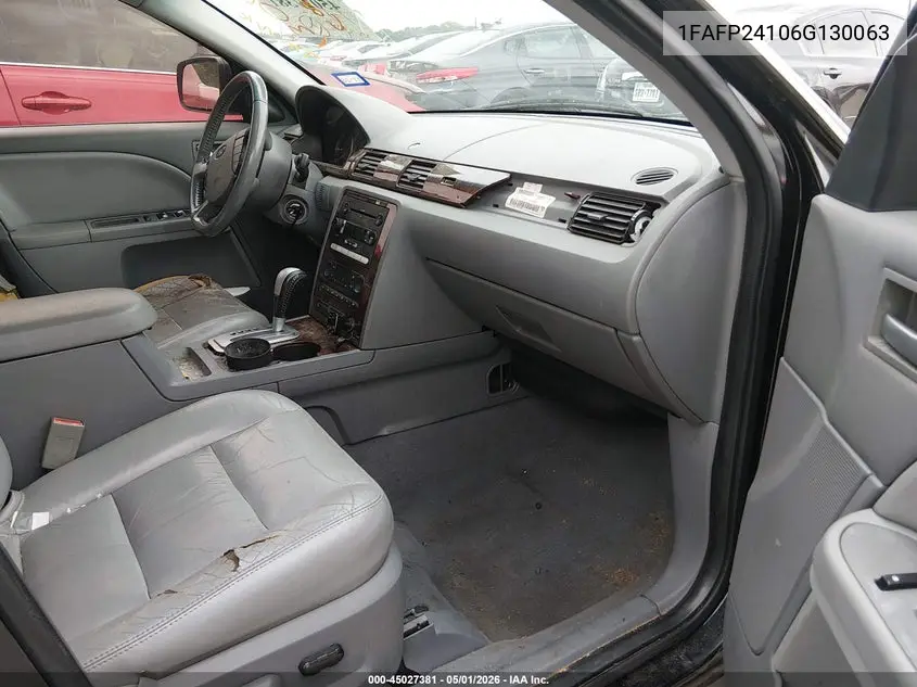 2006 Ford Five Hundred Sel VIN: 1FAFP24106G130063 Lot: 45027381