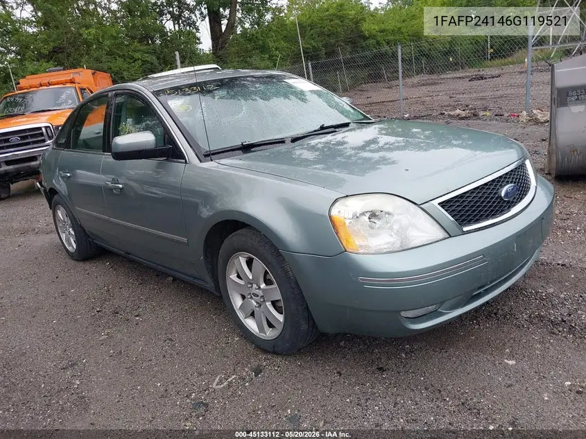 2006 Ford Five Hundred Sel VIN: 1FAFP24146G119521 Lot: 45133112