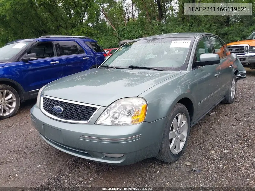 2006 Ford Five Hundred Sel VIN: 1FAFP24146G119521 Lot: 45133112