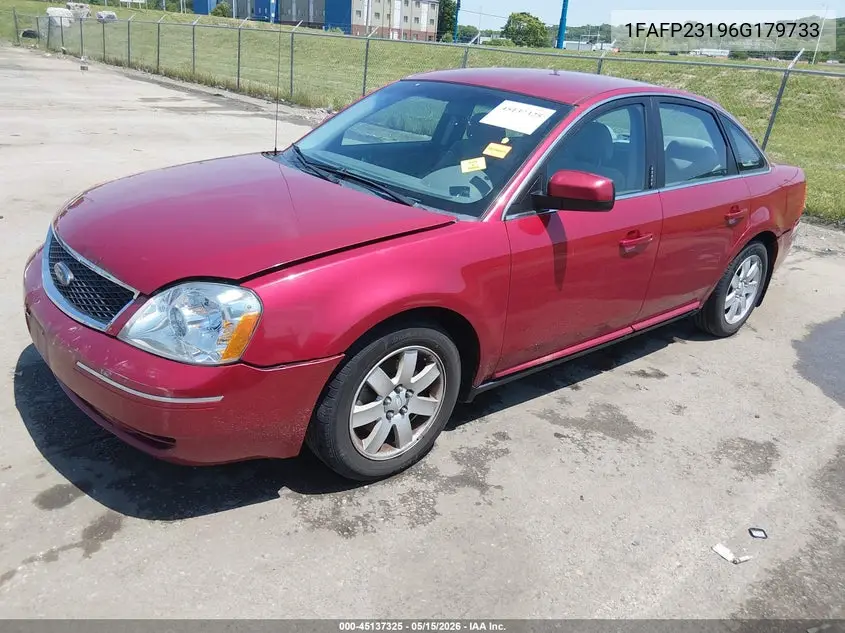 2006 Ford Five Hundred Se VIN: 1FAFP23196G179733 Lot: 45137325
